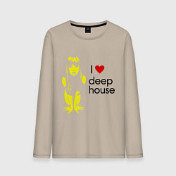 Мужской лонгслив I love deep house