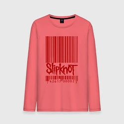 Лонгслив хлопковый мужской Slipknot: barcode, цвет: коралловый