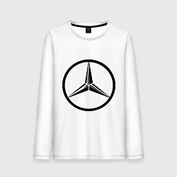 Лонгслив хлопковый мужской Mercedes-Benz logo цвета белый — фото 1