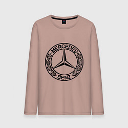 Лонгслив хлопковый мужской Mercedes-Benz, цвет: пыльно-розовый