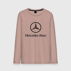 Лонгслив хлопковый мужской Logo Mercedes-Benz, цвет: пыльно-розовый