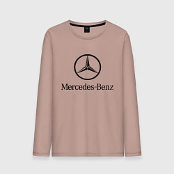 Лонгслив хлопковый мужской Logo Mercedes-Benz, цвет: пыльно-розовый