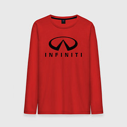 Лонгслив хлопковый мужской Infiniti logo, цвет: красный