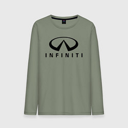 Лонгслив хлопковый мужской Infiniti logo, цвет: авокадо