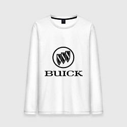 Лонгслив хлопковый мужской Buick logo, цвет: белый
