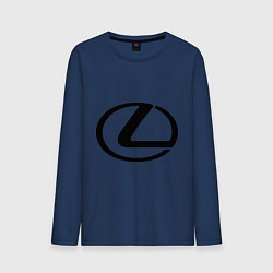 Лонгслив хлопковый мужской Logo lexus, цвет: тёмно-синий