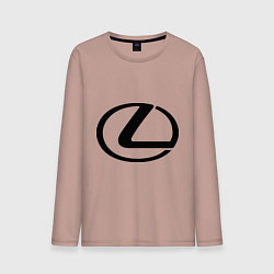 Лонгслив хлопковый мужской Logo lexus, цвет: пыльно-розовый