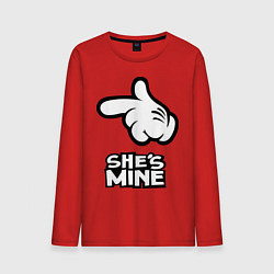 Лонгслив хлопковый мужской She's mine hand, цвет: красный