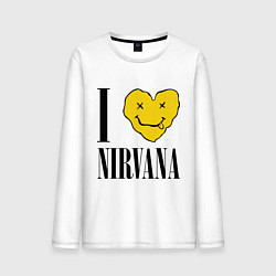 Мужской лонгслив I love Nirvana