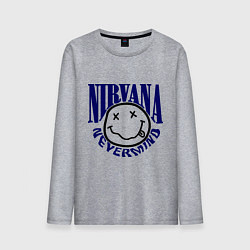 Лонгслив хлопковый мужской Nevermind Nirvana, цвет: меланж