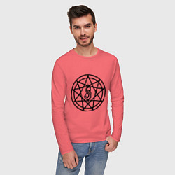 Лонгслив хлопковый мужской Slipknot Pentagram, цвет: коралловый — фото 2