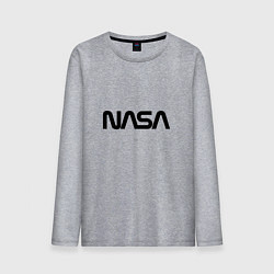 Лонгслив хлопковый мужской NASA, цвет: меланж