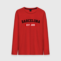 Лонгслив хлопковый мужской FC Barcelona Est. 1899, цвет: красный