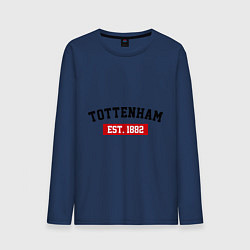 Лонгслив хлопковый мужской FC Tottenham Est. 1882, цвет: тёмно-синий