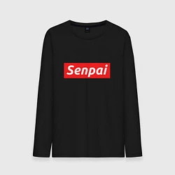 Лонгслив хлопковый мужской Senpai Supreme, цвет: черный