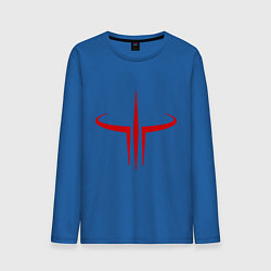 Лонгслив хлопковый мужской Quake logo, цвет: синий
