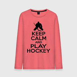 Мужской лонгслив Keep Calm & Play Hockey