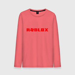Лонгслив хлопковый мужской Roblox Logo, цвет: коралловый