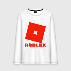 Лонгслив хлопковый мужской Roblox Logo, цвет: белый