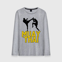 Лонгслив хлопковый мужской Muay Thai, цвет: меланж