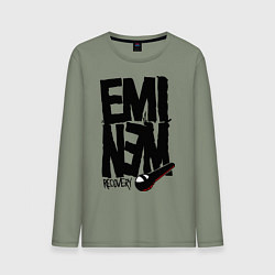 Лонгслив хлопковый мужской Eminem recovery, цвет: авокадо