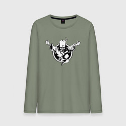Лонгслив хлопковый мужской Thunderdome logo, цвет: авокадо