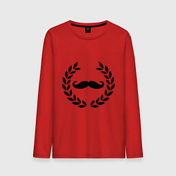 Лонгслив хлопковый мужской Win Moustaches, цвет: красный
