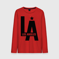 Лонгслив хлопковый мужской Los Angeles Star, цвет: красный