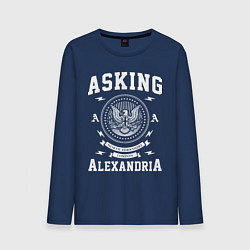 Лонгслив хлопковый мужской Asking Alexandria: USA, цвет: тёмно-синий