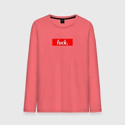 Лонгслив хлопковый мужской Fuck Supreme, цвет: коралловый