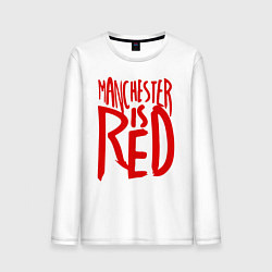 Лонгслив хлопковый мужской Manchester is Red, цвет: белый