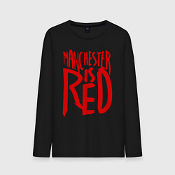 Лонгслив хлопковый мужской Manchester is Red, цвет: черный