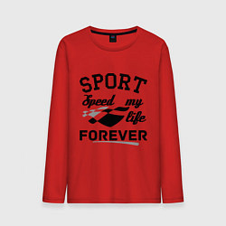 Лонгслив хлопковый мужской Sport forever, цвет: красный