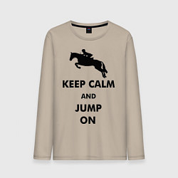 Мужской лонгслив Keep Calm & Jump On