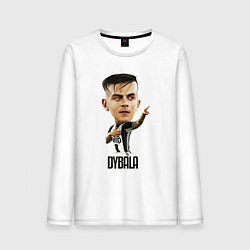 Лонгслив хлопковый мужской Dybala, цвет: белый