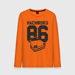 Лонгслив хлопковый мужской Toyota AE86 Hachiroku цвета оранжевый — фото 1