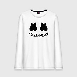 Лонгслив хлопковый мужской Marshmello, цвет: белый