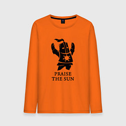 Лонгслив хлопковый мужской Praise the Sun цвета оранжевый — фото 1