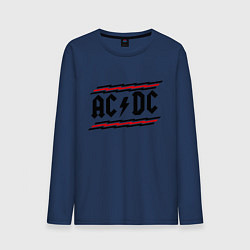 Лонгслив хлопковый мужской AC/DC Voltage, цвет: тёмно-синий
