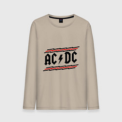 Лонгслив хлопковый мужской AC/DC Voltage, цвет: миндальный