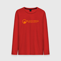 Лонгслив хлопковый мужской Black Mesa: Research Facility, цвет: красный