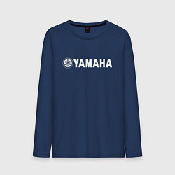 Лонгслив хлопковый мужской YAMAHA, цвет: тёмно-синий