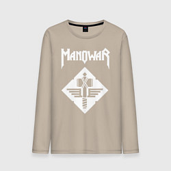 Лонгслив хлопковый мужской Manowar, цвет: миндальный