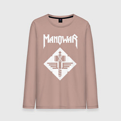 Лонгслив хлопковый мужской Manowar, цвет: пыльно-розовый