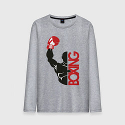 Лонгслив хлопковый мужской Boxing, цвет: меланж