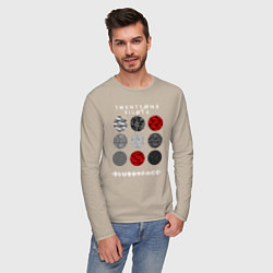Лонгслив хлопковый мужской TOP: Blurryface, цвет: миндальный — фото 2
