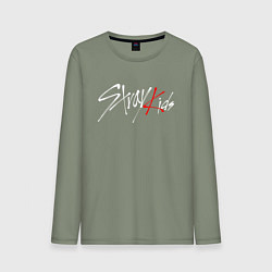 Лонгслив хлопковый мужской STRAY KIDS FELIX, цвет: авокадо