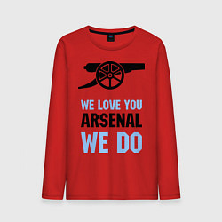 Лонгслив хлопковый мужской We love you Arsenal, цвет: красный