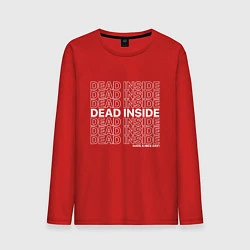 Лонгслив хлопковый мужской Dead inside, цвет: красный