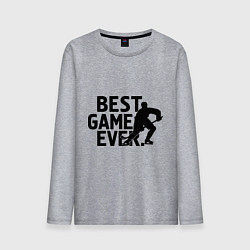 Лонгслив хлопковый мужской Hockey - best game, цвет: меланж
